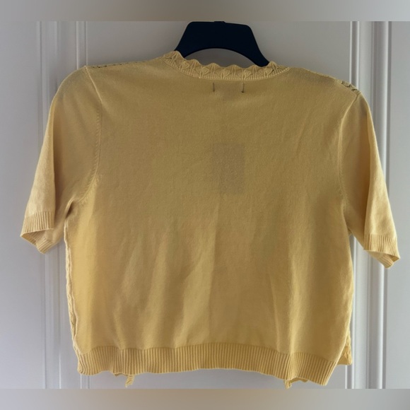 Tenney Rose Yellow knit cardigan in Size XL - Picture 2 of 2